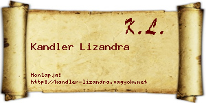Kandler Lizandra névjegykártya